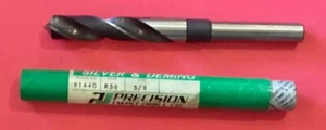 NEW PRECISION TWIST DRILL 091440 5/8" SIZE 118° HIGH SPEED STEEL SILVER DEMING - Picture 1 of 4