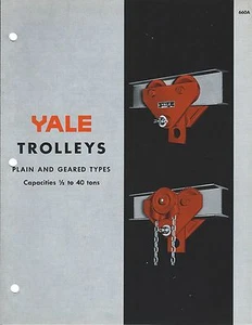 MRO Brochure - Yale - Trolley - Plain Geared for Hoist - c1964 (MR113) - Picture 1 of 1