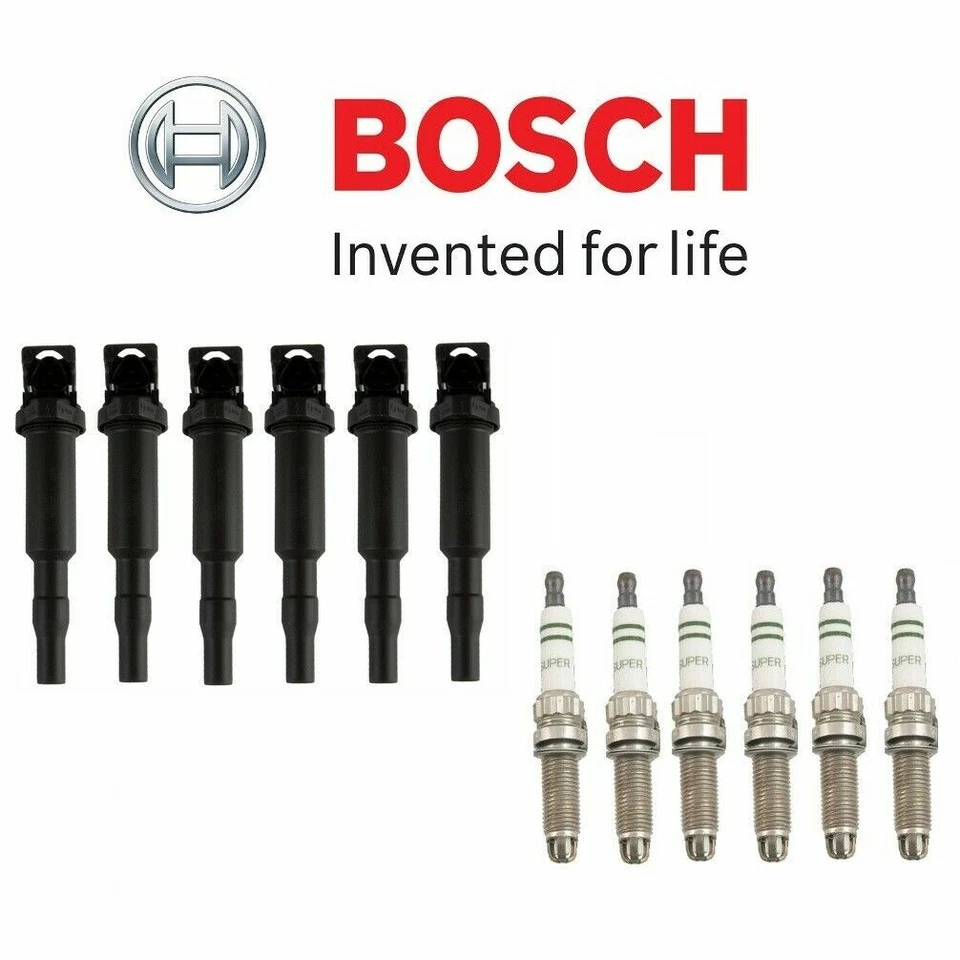 NUEVO Kit de bobinas de encendido con conectores y bujías Bosch para BMW E82 135i 335i Foto 1 de 4