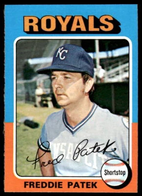 1975 Topps #48 Mini Freddie Patek   Baseball Kansas City Royals - Image 1 of 2