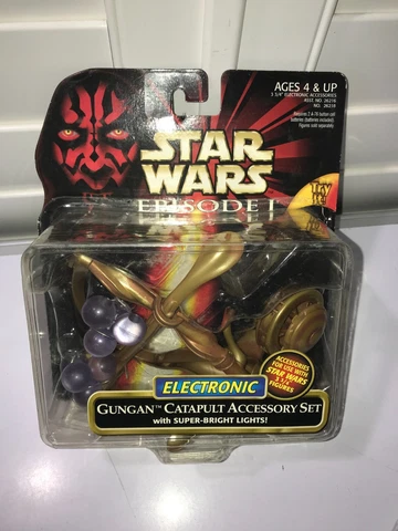 STAR WARS 1999 GUNGAN CATAPULT ACCESSORY SET ELECTRONIC 3.75" Figure Cover