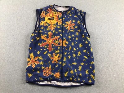 Vintage VOmax Cycling Jersey Vest Womens L XL Snowflake Ice Full Zip Mesh Lined - Image 1 of 4