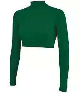 Traje corporal atlético para niñas Alleson abdomen recortado - Imagen 1 de 5