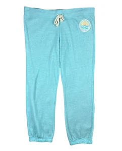 Live Love Dream by Aeropostale Cropped Jogger Lounge Pant Women's L Aqua Knit - Picture 1 of 6