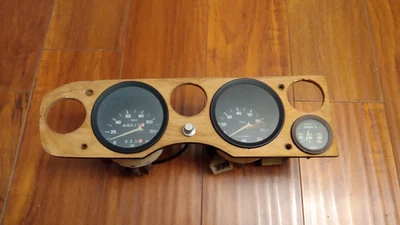 FIAT 124 SPIDER panel de instrumentos madera velocímetro tacómetro medidor de temperatura OEM RARO Foto 1 de 4