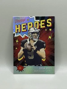 Drew Brees 2020 Panini Prestige Heroes #HE-DB NM B2 New Orleans Saints - Foto 1 di 6