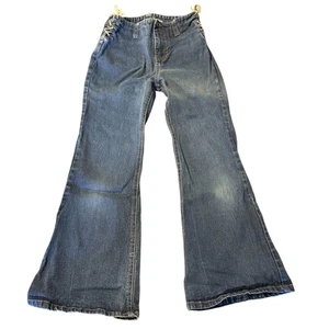 Pantalones de mezclilla vintage de pierna acampanada con cordones laterales talla 10 para niñas Mudd Jeans - Imagen 1 de 13