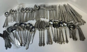 133 Piece Oneida Stainless Cello Flatware - Large Set - Picture 1 of 19