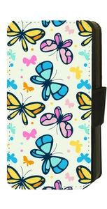Colourful Butterfly Phone Case for iPhone, Pixel, Galaxy Flip/Wallet cover (B - Picture 1 of 9