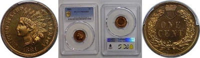 1881 1C Indian Head Cent PCGS Proof 66 RB - Image 1 of 3