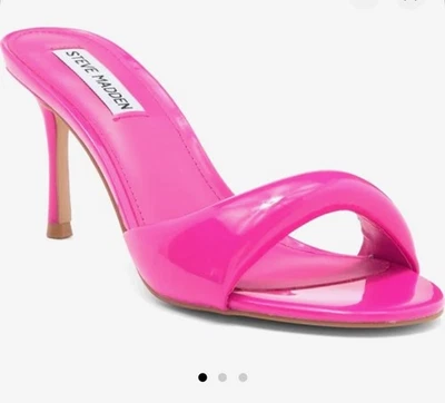 Steve Madden Pennyy Fuchsia Pink Patent Sandal Heel size 8.5 - Image 1 of 4