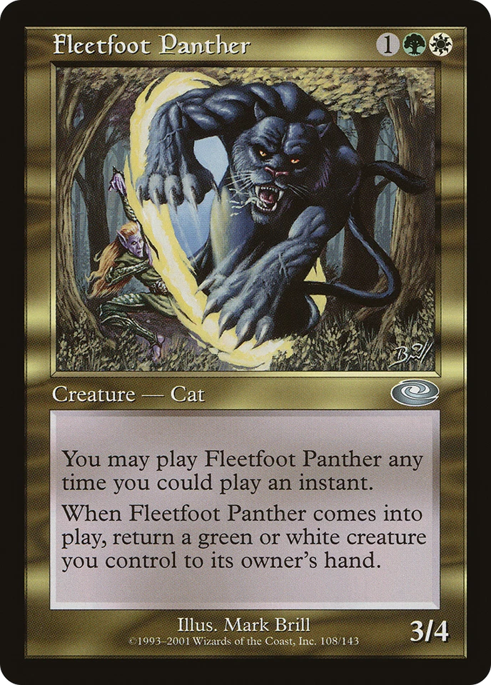 Fleetfoot Panther #108 (MP) Planeshift PLS Magic MTG - Image 1 of 1
