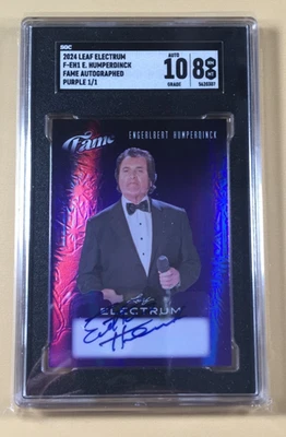 2024 LEAF ELECTRUM ENGELBERT HUMPERDINCK PURPLE AUTO #1/1 - SGC GRADED - image 1 of 2