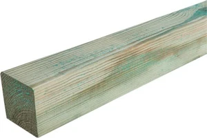 Kantholzpfosten 120 cm, 70 x 70 mm, kesseldruckimprägniert Holzpfosten - Bild 1 von 5