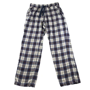 Pantalones de pijama de franela UGG Grant para hombre medianos azules marrones a cuadros salón dormir algodón - Imagen 1 de 12