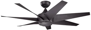 54" Kichler Lehr II Climates Black Outdoor Ceiling Fan with Remote - Picture 1 of 1