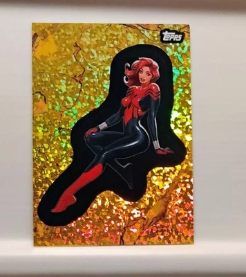 MARY JANE Gold Shimmer Refractor #/199 SP - 2025 Topps Marvel Comic Book Heroes  - Image 1 of 3