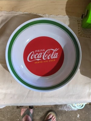 Coca-Cola branded melamine diner bowl 9.5 Wide 3 Inches Tall - Image 1 of 4