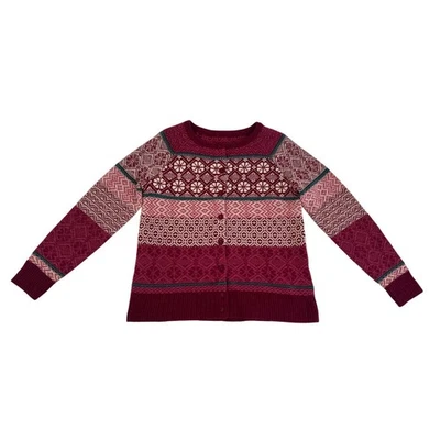 Sundance Mujer Grande? Cárdigan Suéter Fair Isle Tejido Boho Cottagecore LEER Foto 1 de 4