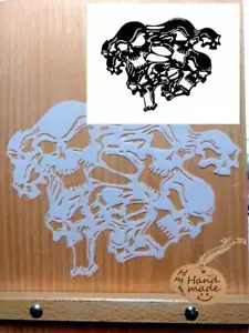 Skulls stencil Airbrush art craft stencil Artists skull template - Foto 1 di 2