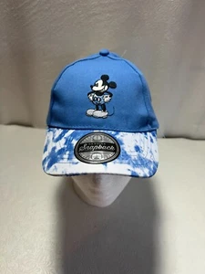 NWT Disney Blue Tie Dye Mickey Mouse Kids Baseball Trucker Hat Genuine Snapback - Picture 1 of 5