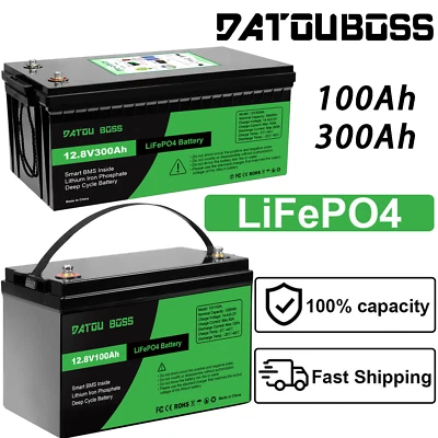 Lithium Batterie 12V 24V 48V 100AH/300Ah  LiFePO4 Akku BMS Wohnmobil Solaranlage - Bild 1 von 4