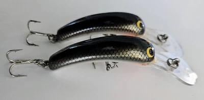 (Set of 2) Vintage Bagley's Smoo #2 Diving Crankbaits 1/4 oz Tennessee Shad  - Image 1 of 4