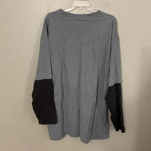 RedHead Size 2X Shirt Gray L/S Heavy Crew Neck Adult Partial Thermal Sleeves Z1 - Picture 1 of 6