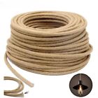 Vintage Power Cord Hemp Rope Light Copper Cord Flexible Cable Electrical Wire