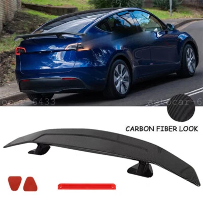46'' Rear Trunk Spoiler Racing Lip GT Style Carbon Style For Tesla Model Y S 3 Foto 1 de 4