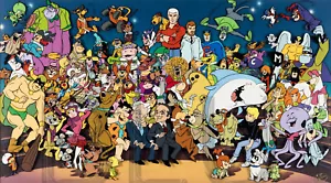Impresión fotográfica de Hanna Barbera de 10x19" todos juntos ahora - Imagen 1 de 1