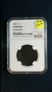 1827 Coronet Head Large Cent NGC VF 1C Penny Coin PRICED TO SELL NOW! - Picture 1 of 4