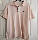 Lacoste Mens Slim Fit Polo Shirt NWT New Light Pink 8 3X Golf Pique Cotton Logo