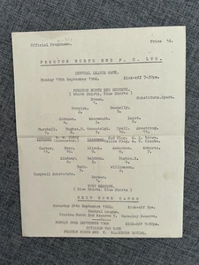 PRESTON NORTH END RESERVES V BURY RESERVES 1966 - Picture 1 of 2