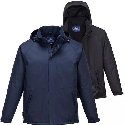 Portwest Men's Limax Winter Jackets Insulated Waterproof Hooded Work Coat-S505 - Image 1 of 4