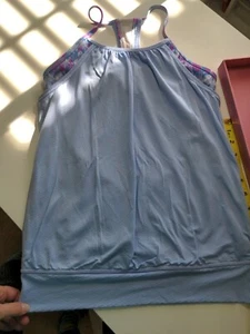 Ivivva by Lululemon Sz 12 Purple Tank Top, sports bra lined Girl's athletic - Picture 1 of 3