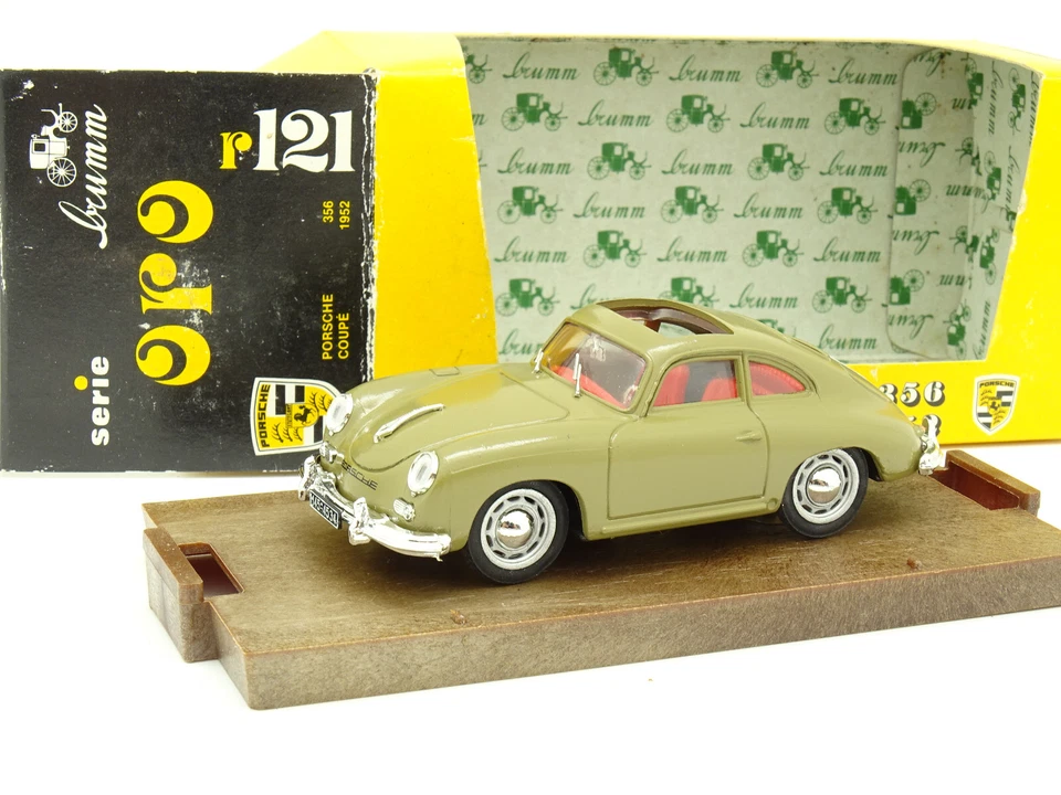 Brumm 1/43 - Porsche 356 cupé verde marrón 1952 R121 Foto 1 de 1