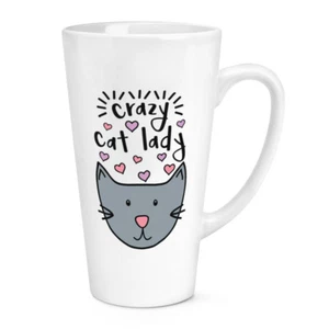 Luna Crazy Cat Lady 17oz Large Latte Mug Cup - Funny Kitten - Picture 1 of 1