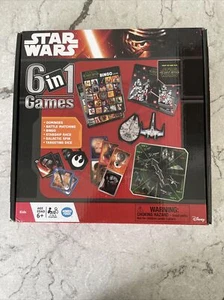 NEW Disney Star Wars 6 In 1 Games : Dominoes Bingo Dice Matching Spin Race Age6+ - Picture 1 of 3
