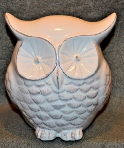 Great Horned Owl Statue Off White Lucky Figurine FAST SHIPPING! - Picture 1 of 13