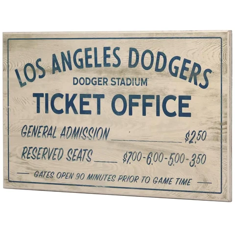 Los Angeles Dodgers Vintage Ticket Office Wood Wall Decor 17W x 10H x 0.375D Cover