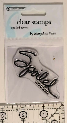Sellos transparentes podridos estropeados de MaryAnn Wise c. 2007 hojas de otoño  Foto 1 de 2