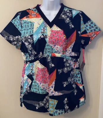 Blusa Médica de Urbane: Live Sweet Collection; Diseño Patchwork Talla Med Foto 1 de 4