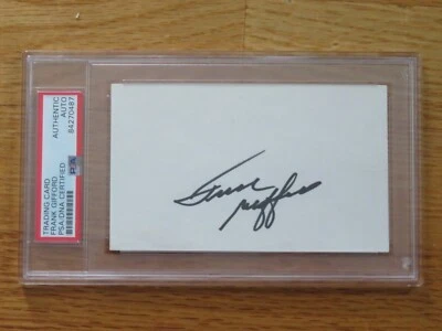 FRANK GIFFORD signed NEW YORK GIANTS Cut Signature PSA 84270487 Broadcaster - Image 1 of 3