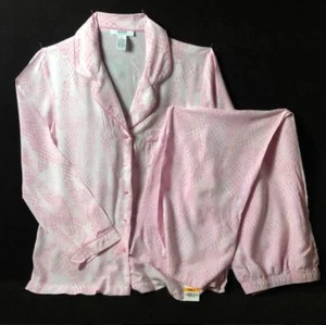 Alfani Intimate 2 PC Pajama Set, Long Sleeve Shirt & Pants, Pink Snake - NWT $62 - Picture 1 of 2