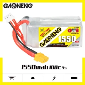 3s LiPo 11.1v 1500mah Upgrade 1550 100C/200C XT60 Battery GNB RC Car Boat Drone - Picture 1 of 6