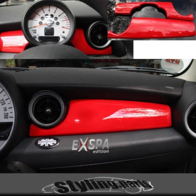 REVESTIMIENTO INTERIOR ROJO BRILLANTE MINI ONE COOPER R55 R56 R57 R58 R59 COCKPIT - Imagen 1 de 4