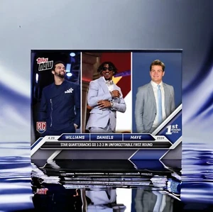 IN HAND 2024 Topps Now Draft #D-TRIP Caleb Williams Jayden Daniels Drake Maye RC - Picture 1 of 1