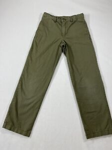 Polo Ralph Lauren Kids Khaki Pants 6 Green Boys Adjustable Waist Flat Front