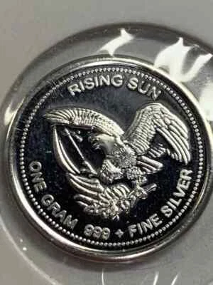 AMERICAN PROSPECTOR 4-PACK of 1 gram silver mini coins, 4 Silver Coins. - Image 1 of 4